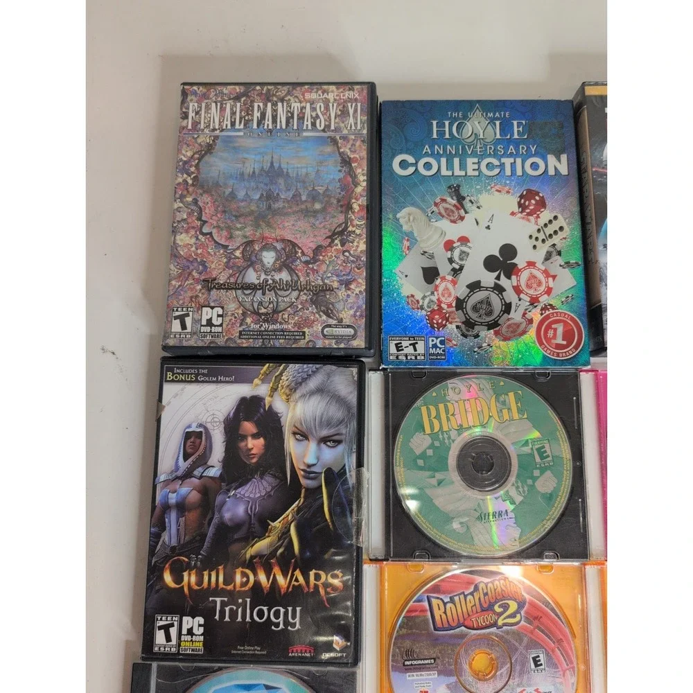 Mixed Lot Of 15 PC Computer Games Final Fantasy XI Star Wars Assassin's Creed